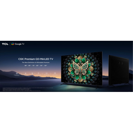 TCL 98C6K Τηλεόραση 98" 4K QD-Mini LED 144Hz TV (2025)